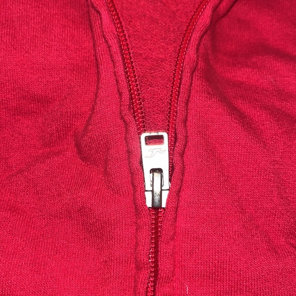 Holister red cropped zip up - Picture 3 of 4